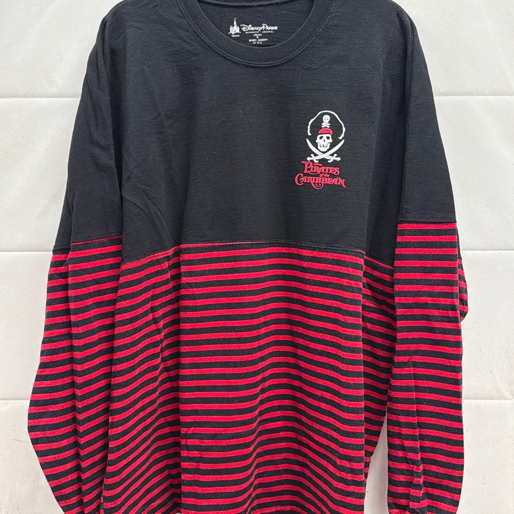 Disney Parks Spirit Jersey XXL Pirates of the Caribbean Striped Long Sleeve - Picture 2 of 11